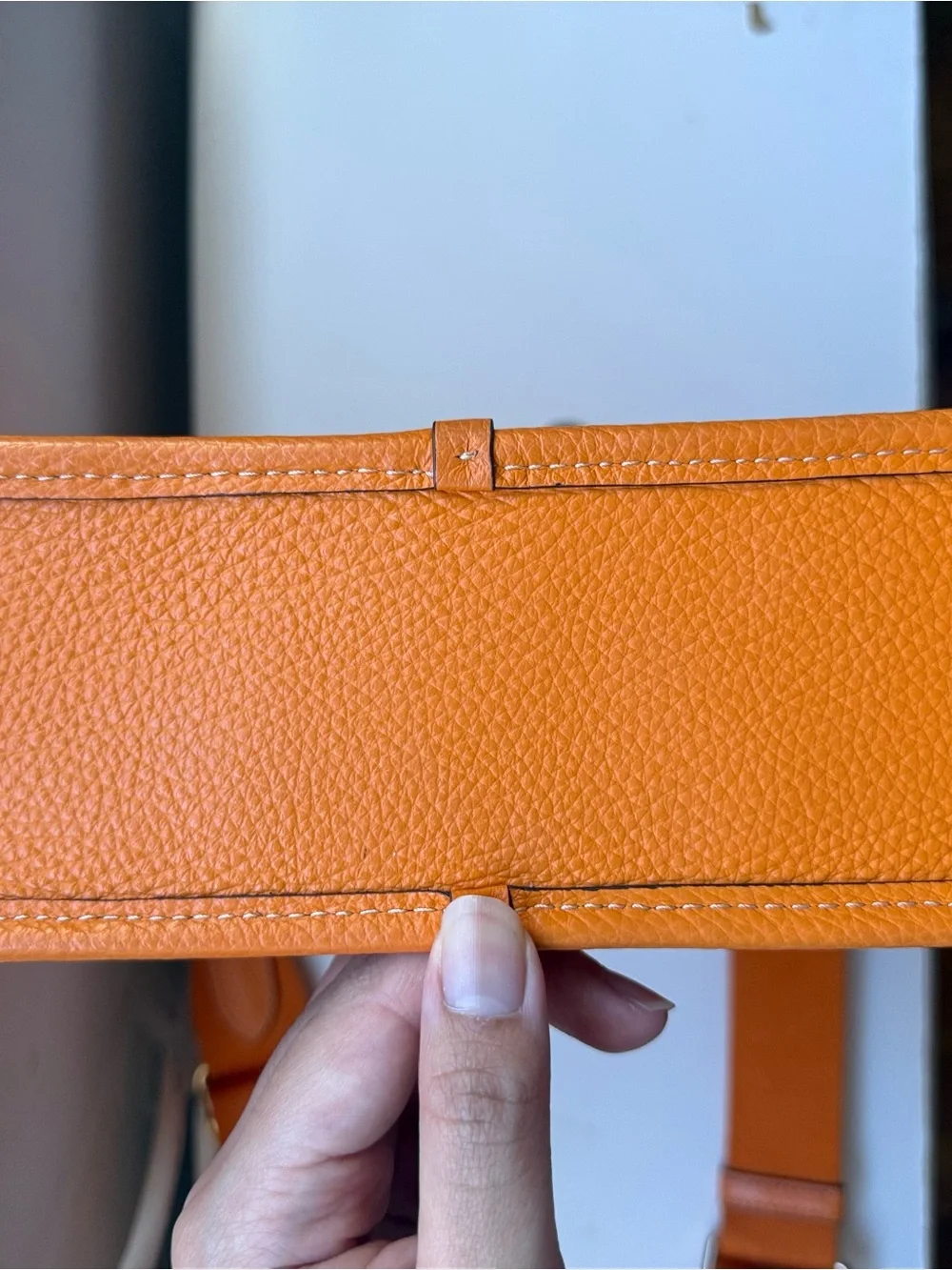 Coach Pebbled Leather Shoulder Bag in Burnt Orange